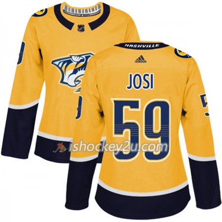 Dame NHL Nashville Predators Trøje Roman Josi 59 Adidas 2017-2018 Guld Authentic